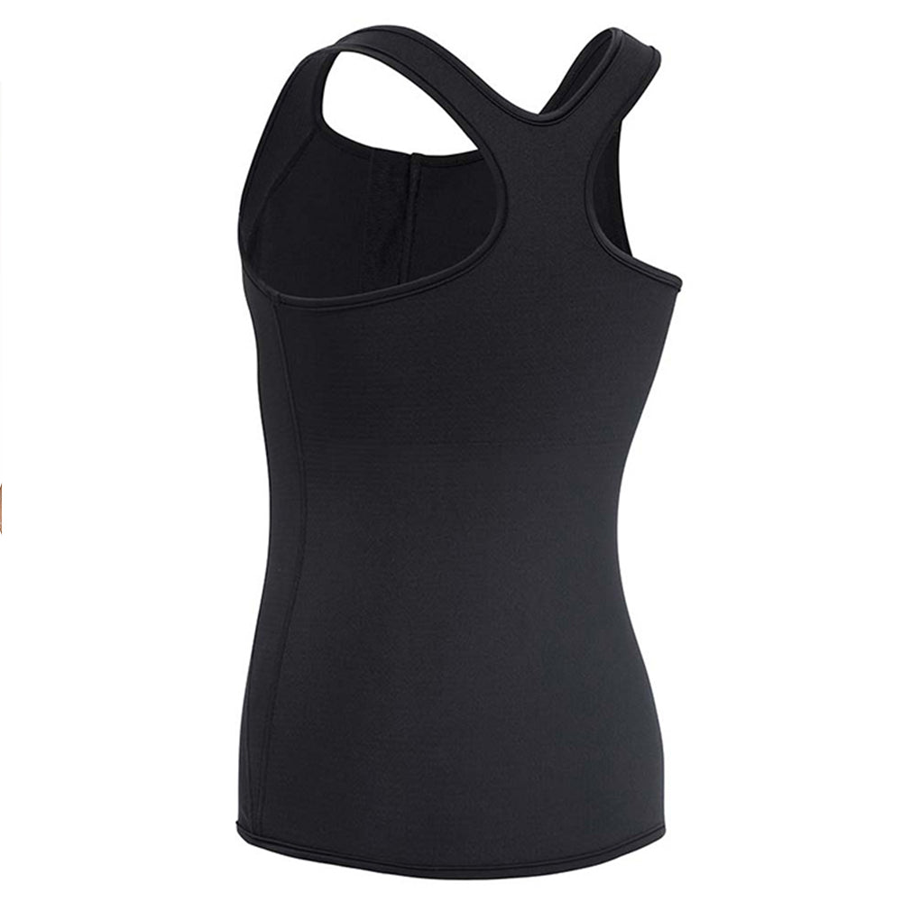 Mens Neoprene Hot Sauna Sweat Zipper Vest For Weight Loss - Nebility