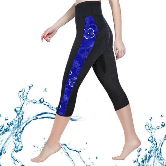 Womens High Waist Neoprene Wetsuit Pants Watersports Tights - Nebility
