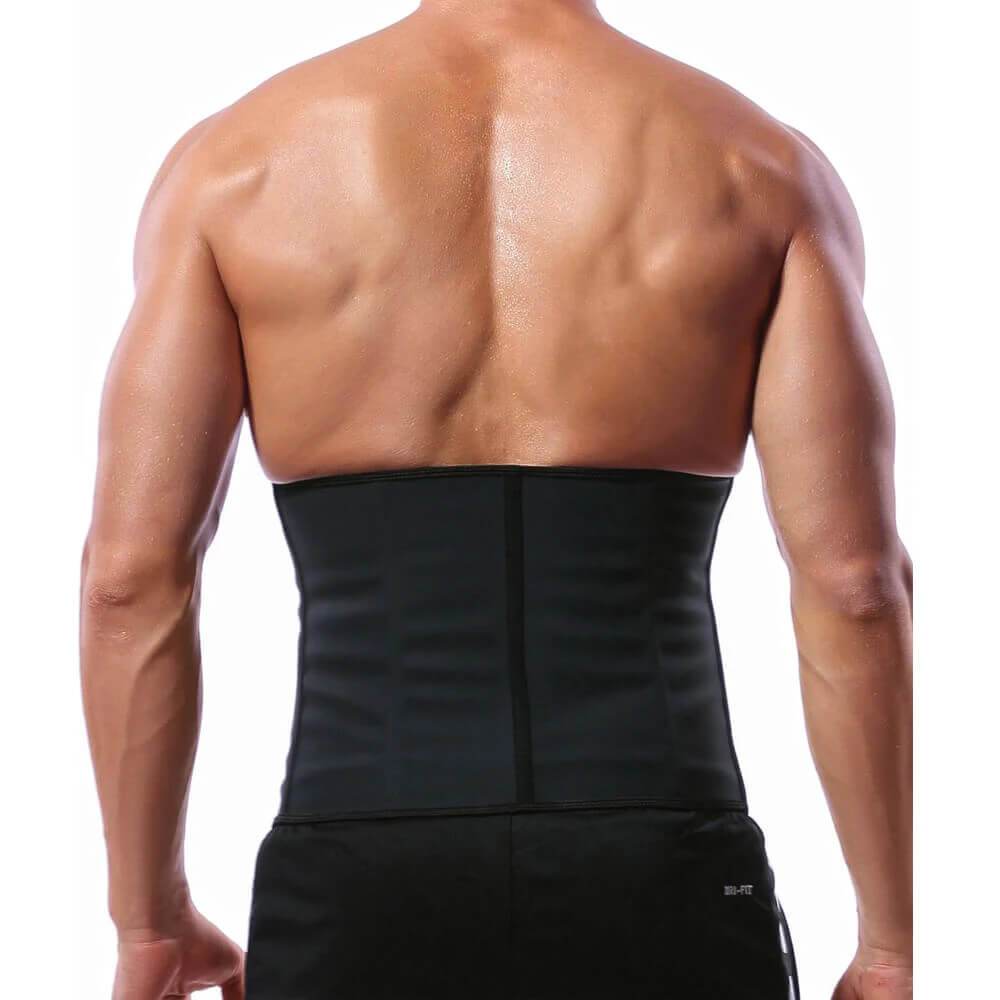 Fat Burning Black Waist Trainer Corset Belt For Men - Nebility