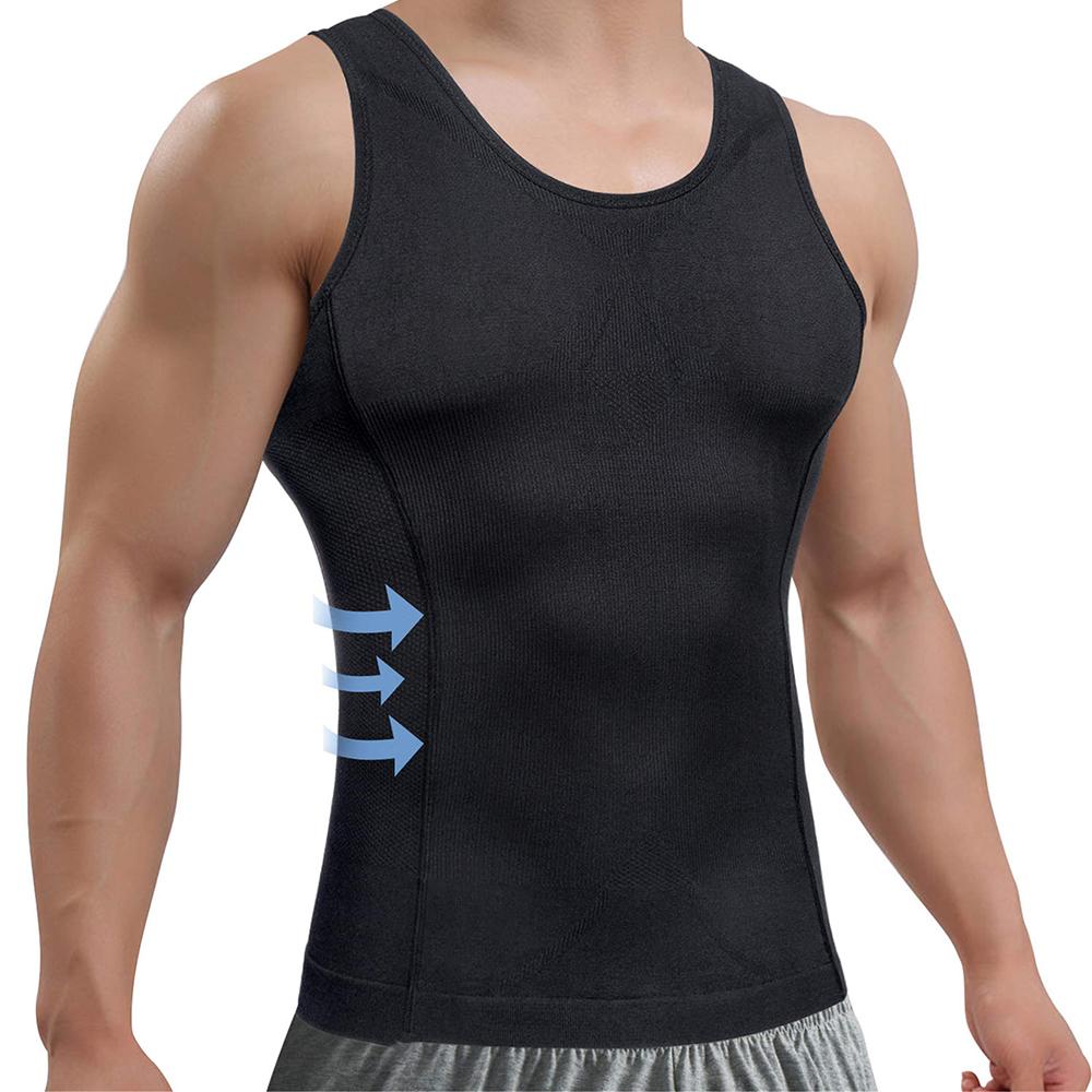 Men‘s Black Compression Vest Slimming Belly - Nebility
