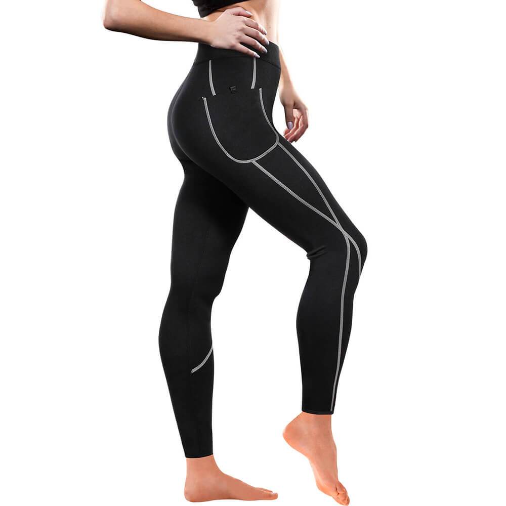 Women Sauna Weight Loss Slimming Neoprene Pants With Side Pocket Hot Thermo Fat Burning Sweat Leggings