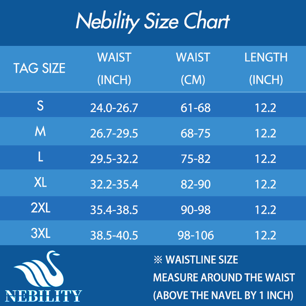 Nebility Size Chart